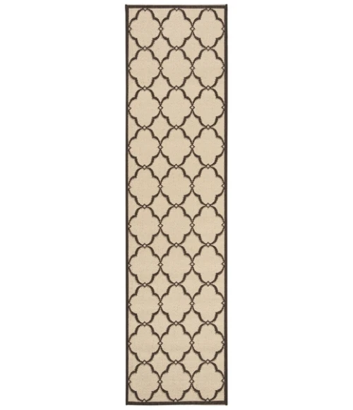 Safavieh Beach House BHS125 Creme / Brown 2'-2" X 8' Runner Area Rug