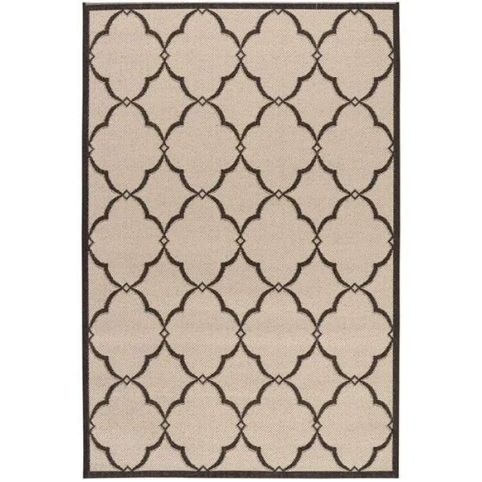 Safavieh Beach House BHS125 Creme / Brown 6'-7" X 6'-7" Round Area Rug