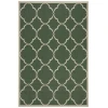 Safavieh Beach House BHS125 Green / Creme 6'-7" X 9'-2" Rectangle Area Rug
