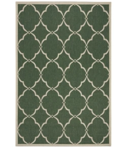 Safavieh Beach House BHS125 Green / Creme 6'-7" X 9'-2" Rectangle Area Rug