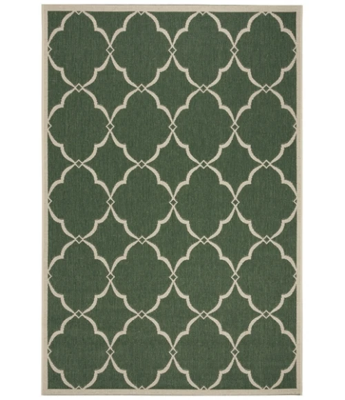 Safavieh Beach House BHS125 Green / Creme 6'-7" X 9'-2" Rectangle Area Rug