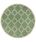 Safavieh Beach House BHS125 Green / Creme 6'-7" X 6'-7" Round Area Rug