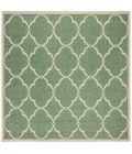 Safavieh Beach House BHS125 Green / Creme 6'-7" X 6'-7" Square Area Rug