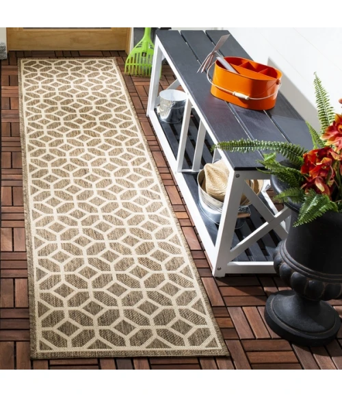 Safavieh Beach House BHS127 Beige / Cream 2'-2" X 8' Runner Area Rug