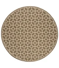 Safavieh Beach House BHS127 Beige / Cream 6'-7" X 6'-7" Round Area Rug