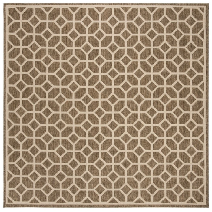 Safavieh Beach House BHS127 Beige / Cream 6'-7" X 6'-7" Square Area Rug