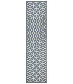 Safavieh Beach House BHS127 Blue / Creme 2'-2" X 6' Runner Area Rug