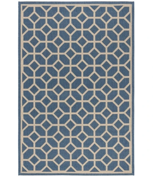 Safavieh Beach House BHS127 Blue / Creme 2'-2" X 4' Accent Area Rug