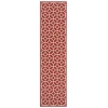 Safavieh Beach House BHS127 Red / Creme 2'-2" X 6' Runner Area Rug
