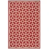 Safavieh Beach House BHS127 Red / Creme 2'-2" X 4' Accent Area Rug