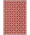 Safavieh Beach House BHS127 Red / Creme 2'-2" X 4' Accent Area Rug