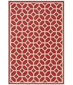 Safavieh Beach House BHS127 Red / Creme 2'-2" X 4' Accent Area Rug