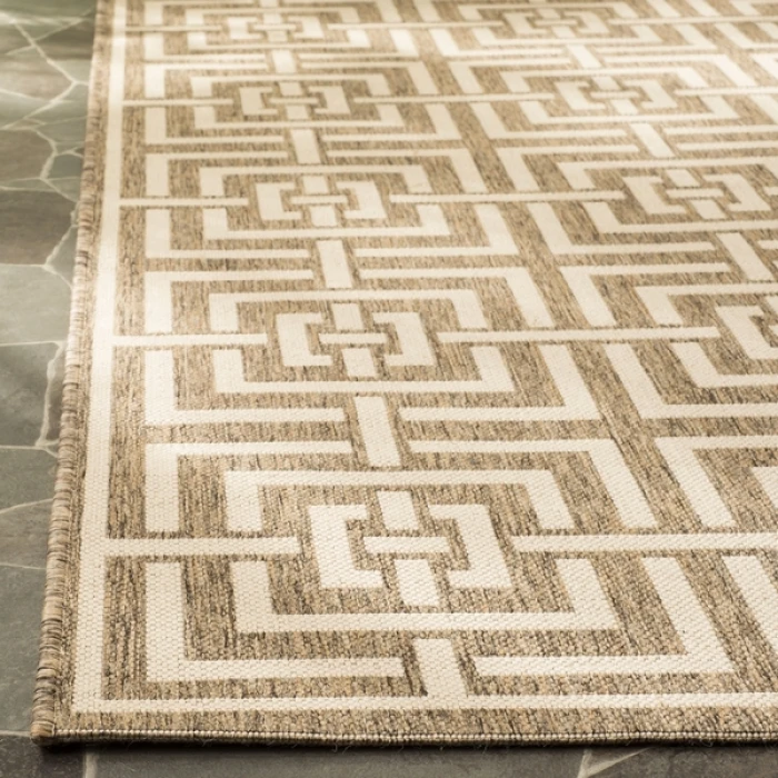 Safavieh Beach House BHS128 Beige / Cream 6'-7" X 6'-7" Square Area Rug
