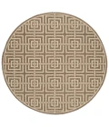 Safavieh Beach House BHS128 Beige / Cream 6'-7" X 6'-7" Round Area Rug