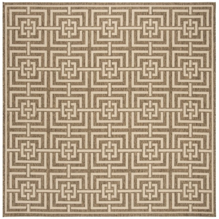 Safavieh Beach House BHS128 Beige / Cream 6'-7" X 6'-7" Square Area Rug