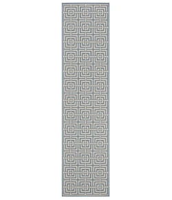 Safavieh Beach House BHS128 Blue / Creme 2'-2" X 6' Runner Area Rug