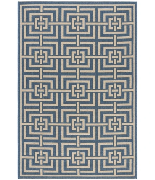 Safavieh Beach House BHS128 Blue / Creme 3' X 5' Rectangle Area Rug