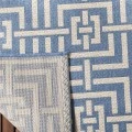 Safavieh Beach House BHS128 Blue / Creme 6'-7" X 6'-7" Square Area Rug