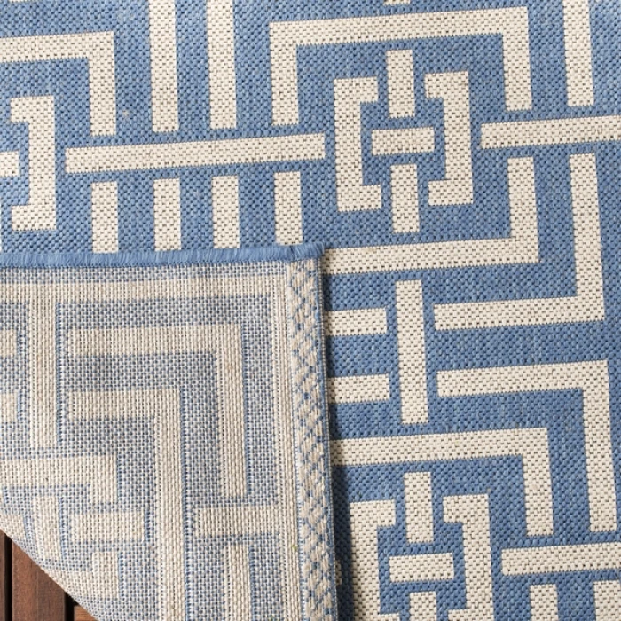 Safavieh Beach House BHS128 Blue / Creme 2'-2" X 10' Runner Area Rug