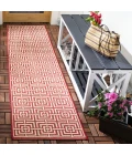 Safavieh Beach House BHS128 Red / Creme 2'-2" X 6' Runner Area Rug