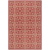 Safavieh Beach House BHS128 Red / Creme 2'-2" X 4' Accent Area Rug