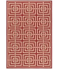 Safavieh Beach House BHS128 Red / Creme 4' X 6' Rectangle Area Rug