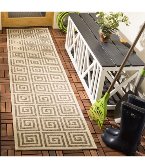 Safavieh Beach House BHS129 Beige / Cream 2'-2" X 10' Runner Area Rug