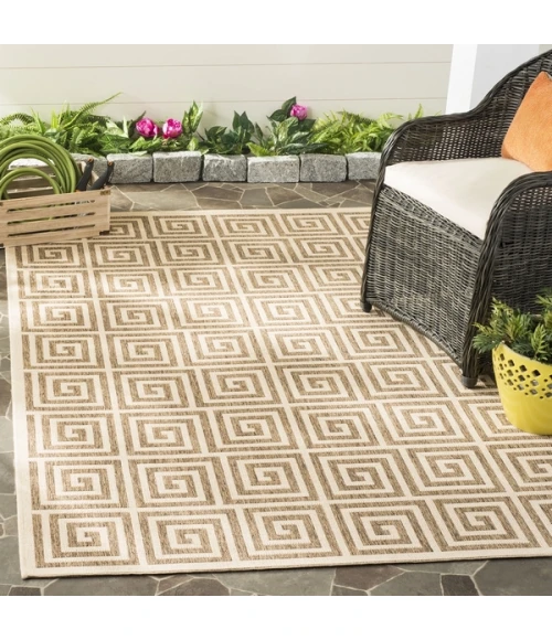 Safavieh Beach House BHS129 Beige / Cream 3' X 5' Rectangle Area Rug