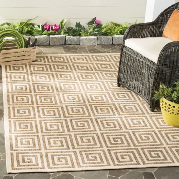 Safavieh Beach House BHS129 Beige / Cream 3' X 5' Rectangle Area Rug