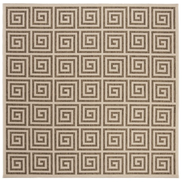 Safavieh Beach House BHS129 Beige / Cream 6'-7" X 6'-7" Square Area Rug