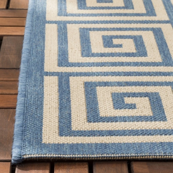 Safavieh Beach House BHS129 Cream / Blue 2'-2" X 10' Runner Area Rug