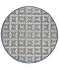 Safavieh Beach House BHS129 Cream / Blue 6'-7" X 6'-7" Round Area Rug