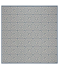 Safavieh Beach House BHS129 Cream / Blue 6'-7" X 6'-7" Square Area Rug