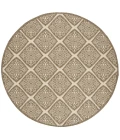 Safavieh Beach House BHS132 Cream / Beige 6'-7" X 6'-7" Round Area Rug