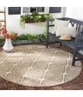 Safavieh Beach House BHS132 Cream / Beige 6'-7" X 6'-7" Round Area Rug