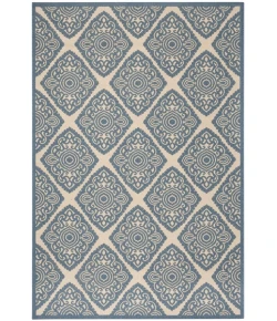 Safavieh Beach House BHS132 Cream / Blue 4' X 6' Rectangle Area Rug