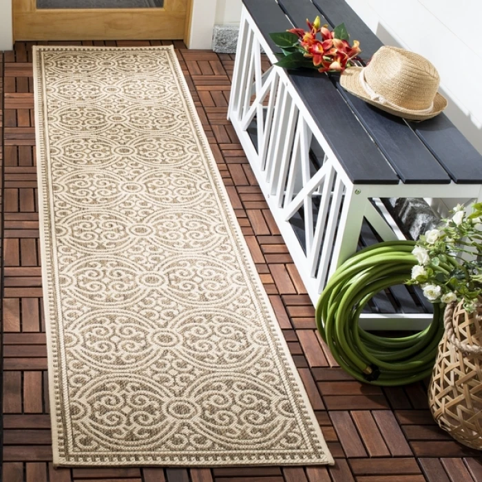 Safavieh Beach House BHS134 Cream / Beige 2'-2" X 8' Runner Area Rug