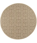 Safavieh Beach House BHS134 Cream / Beige 6'-7" X 6'-7" Round Area Rug