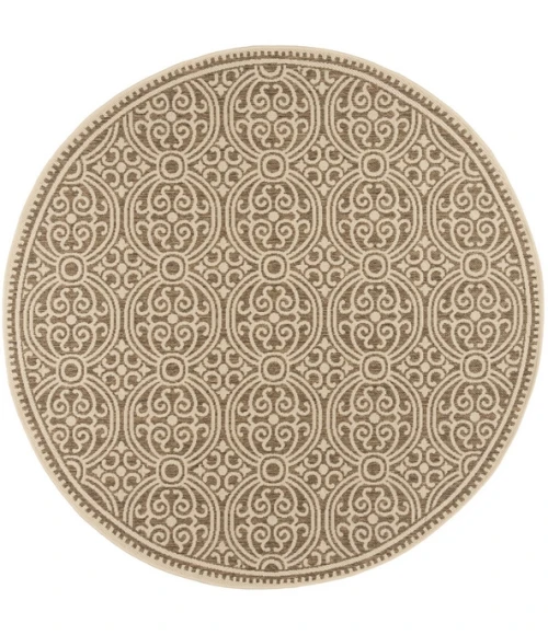 Safavieh Beach House BHS134 Cream / Beige 6'-7" X 6'-7" Round Area Rug