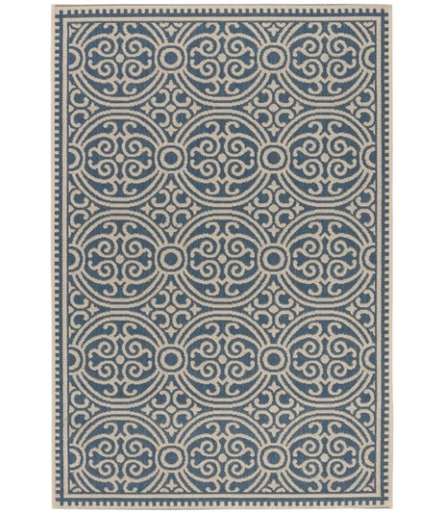 Safavieh Beach House BHS134 Cream / Blue 4' X 4' Square Area Rug