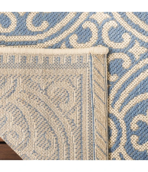 Safavieh Beach House BHS134 Cream / Blue 4' X 4' Square Area Rug