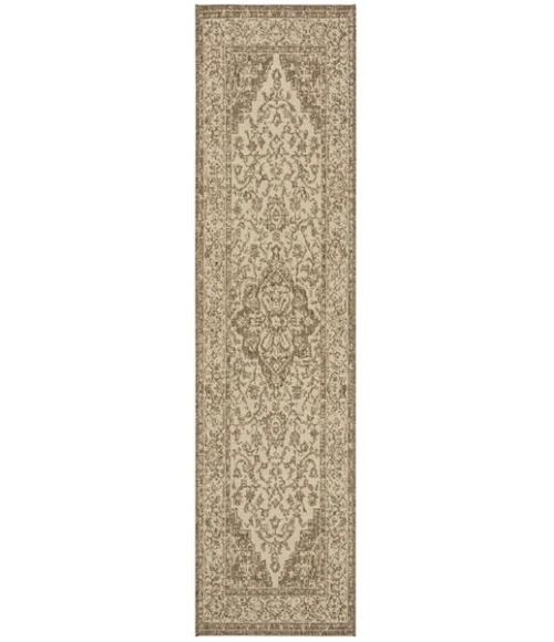 Safavieh Beach House BHS137 Cream / Beige 2'-2" X 12' Runner Area Rug