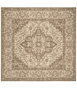 Safavieh Beach House BHS137 Cream / Beige 6'-7" X 6'-7" Square Area Rug