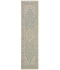 Safavieh Beach House BHS137 Aqua / Cream 2'-2" X 10' Runner Area Rug