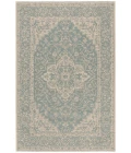 Safavieh Beach House BHS137 Aqua / Cream 5'-3" X 7'-6" Rectangle Area Rug