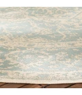 Safavieh Beach House BHS137 Aqua / Cream 5'-3" X 7'-6" Rectangle Area Rug