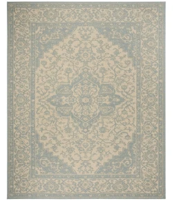 Safavieh Beach House BHS137 Cream / Aqua 8' X 10' Rectangle Area Rug