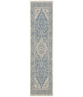 Safavieh Beach House BHS137 Blue / Creme 2'-2" X 6' Runner Area Rug