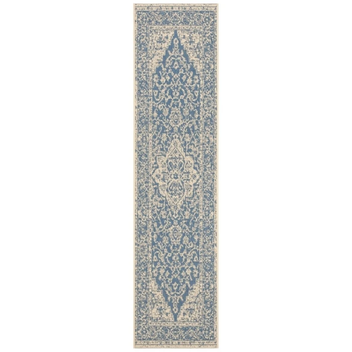 Safavieh Beach House BHS137 Blue / Creme 2'-2" X 10' Runner Area Rug