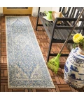 Safavieh Beach House BHS137 Blue / Creme 2'-2" X 6' Runner Area Rug